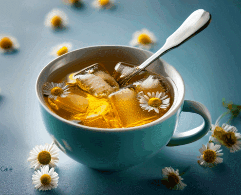 Chamomile Ice Chips for Oral Cryotherapy